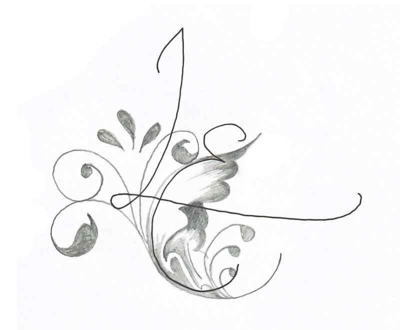 tatouage initiale et fleur