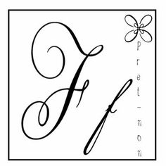 tatouage initiale f