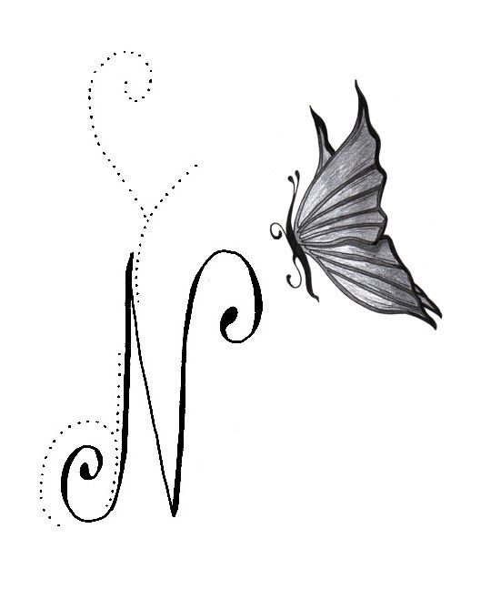 tatouage initiale n