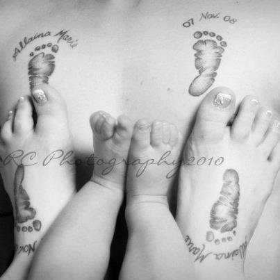 tatouage initiale parent