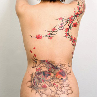 tatouage japonais arbre