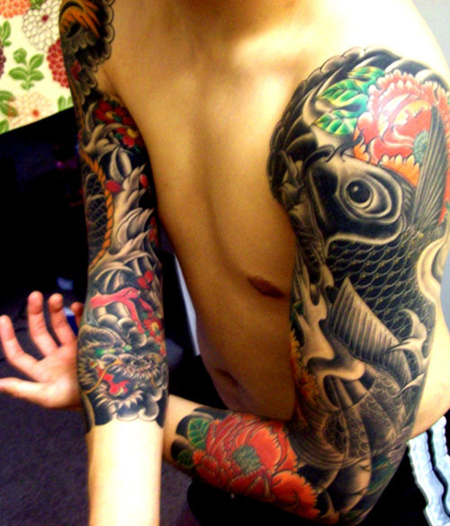 tatouage japonais biceps