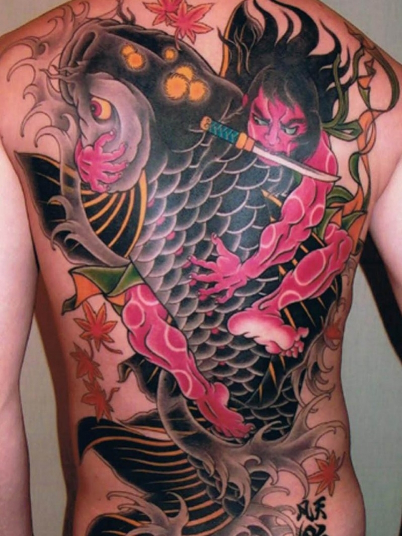 tatouage japonais carpe
