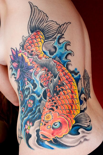 tatouage japonais carpe koi