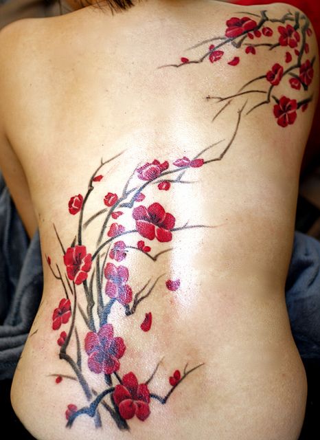 tatouage japonais cerisier