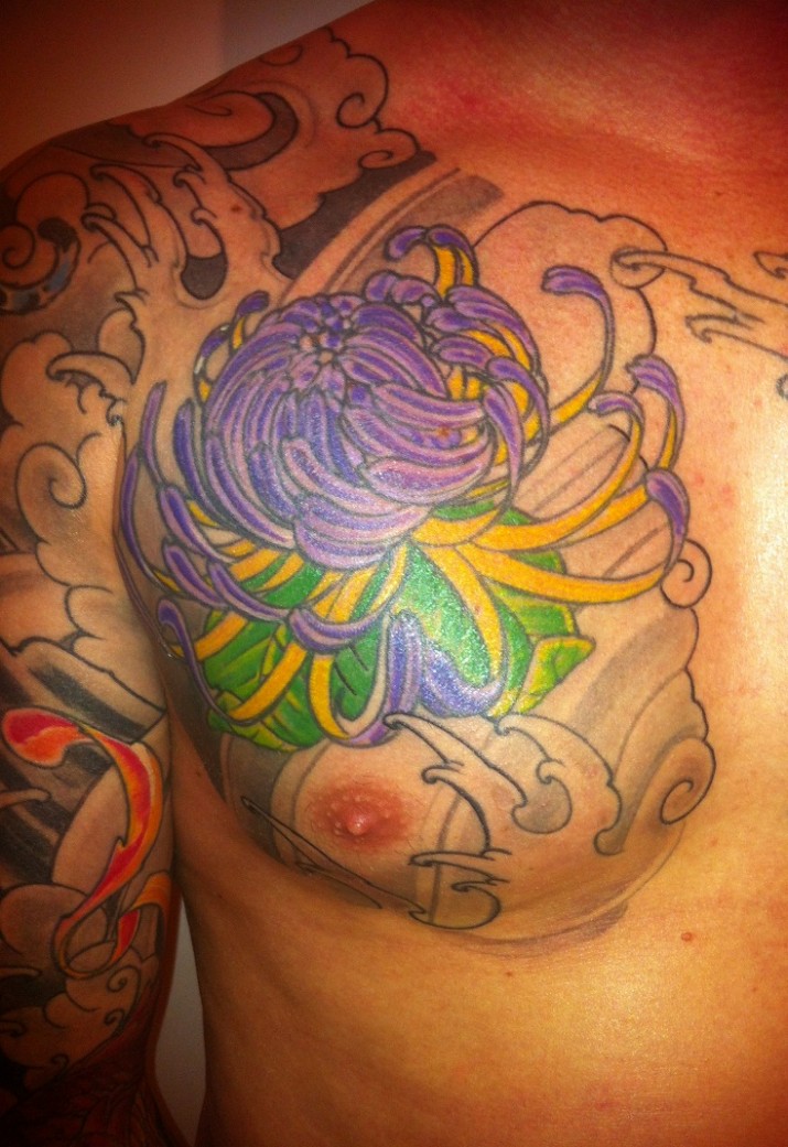 tatouage japonais chrysanthème