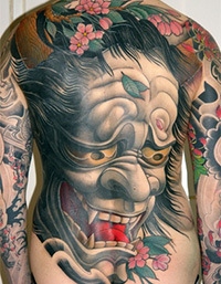 tatouage japonais démon
