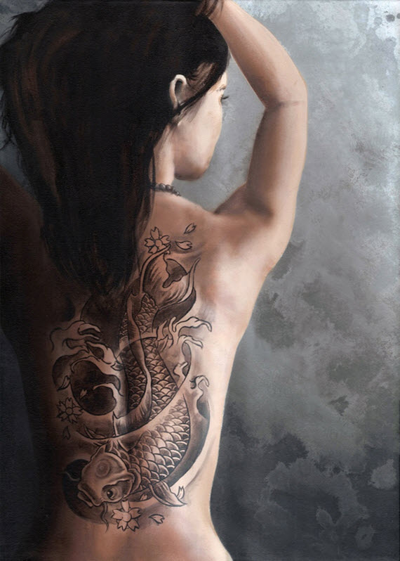 tatouage japonais dos femme