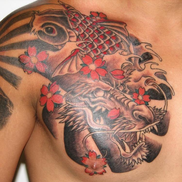tatouage japonais dragon