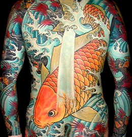 tatouage japonais eau