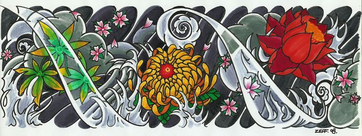 tatouage japonais eau