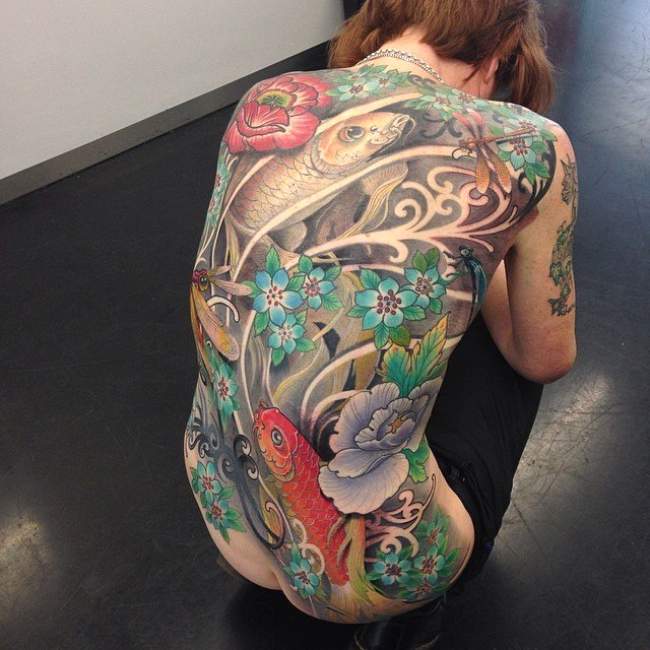 tatouage japonais femme
