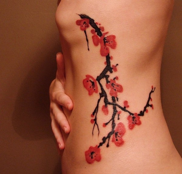 tatouage japonais fleur de cerisier
