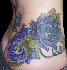 tatouage japonais fleur de pivoine
