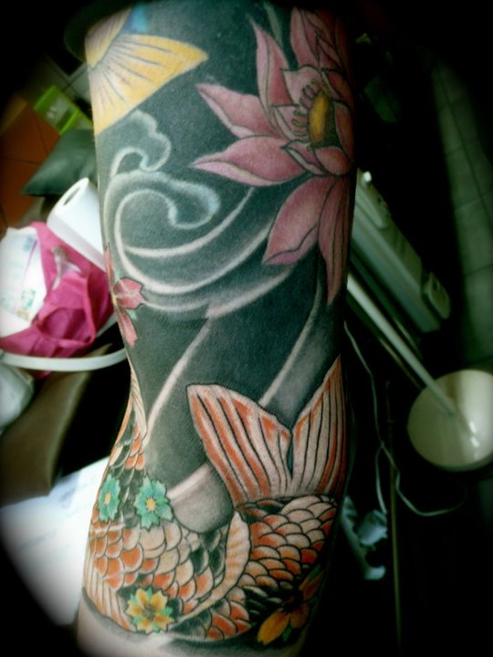 tatouage japonais fleur de pivoine