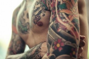 tatouage japonais fleur homme
