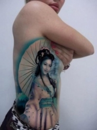 tatouage japonais geisha