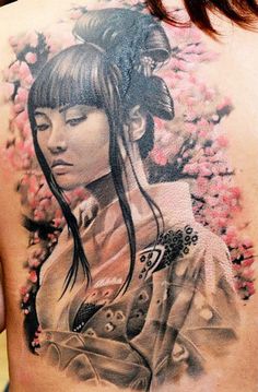 tatouage japonais geisha
