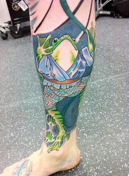 tatouage japonais grenouille