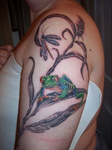 tatouage japonais grenouille