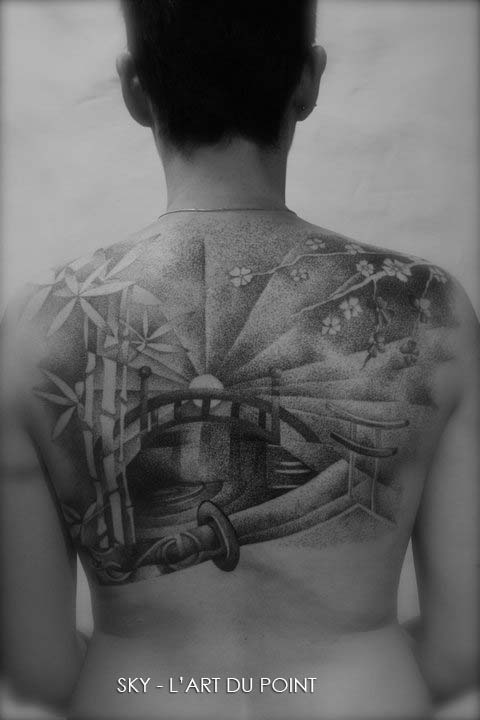tatouage japonais katana
