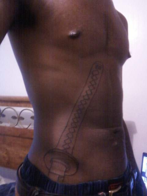 tatouage japonais katana