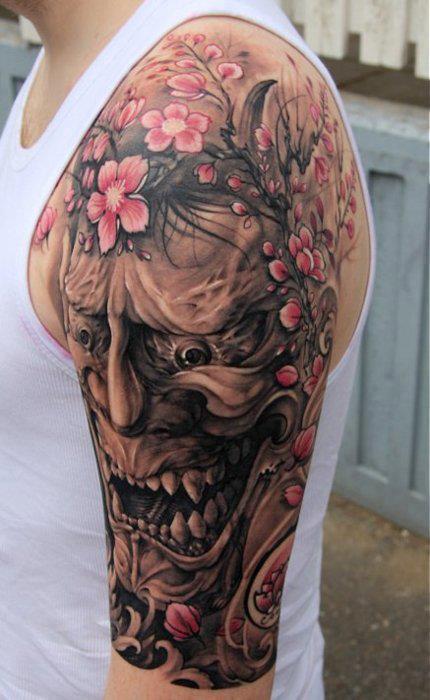 tatouage japonais masque