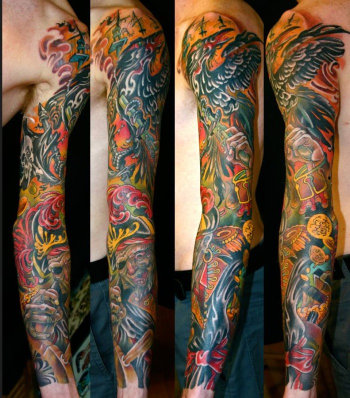 tatouage japonais new school