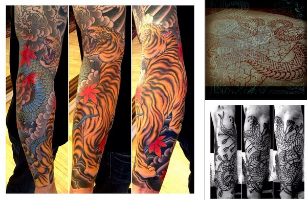 tatouage japonais new school