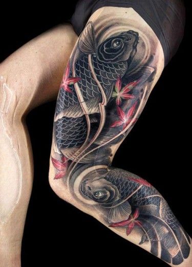 tatouage japonais noir et blanc