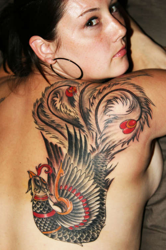 tatouage japonais phoenix