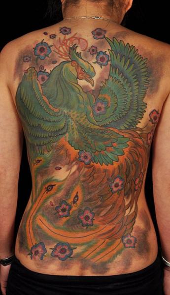 tatouage japonais phoenix