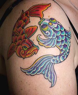 tatouage japonais poisson