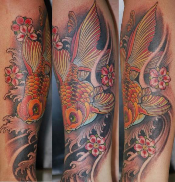 tatouage japonais poisson