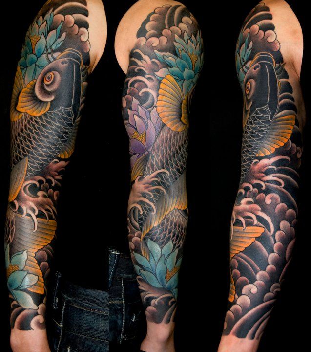 tatouage japonais poisson koi