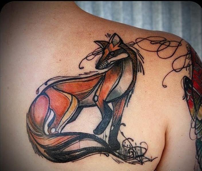 tatouage japonais renard