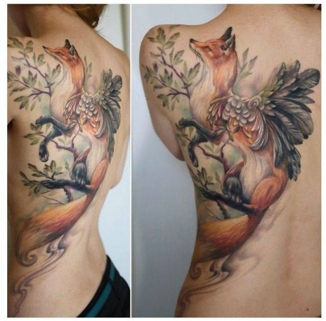 tatouage japonais renard