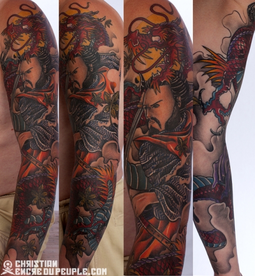 tatouage japonais samourai