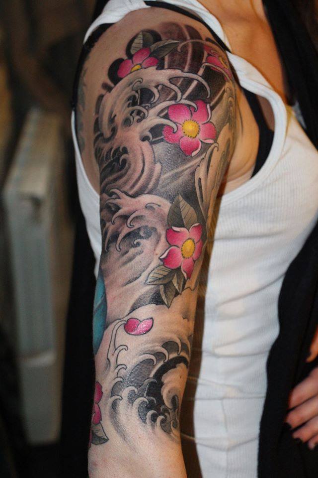 tatouage japonais vague