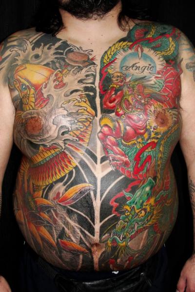 tatouage japonais ventre