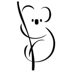 tatouage koala tribal