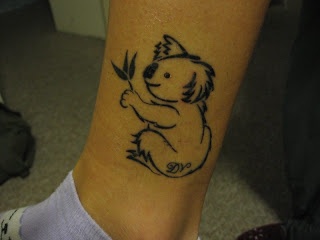 tatouage koala tribal