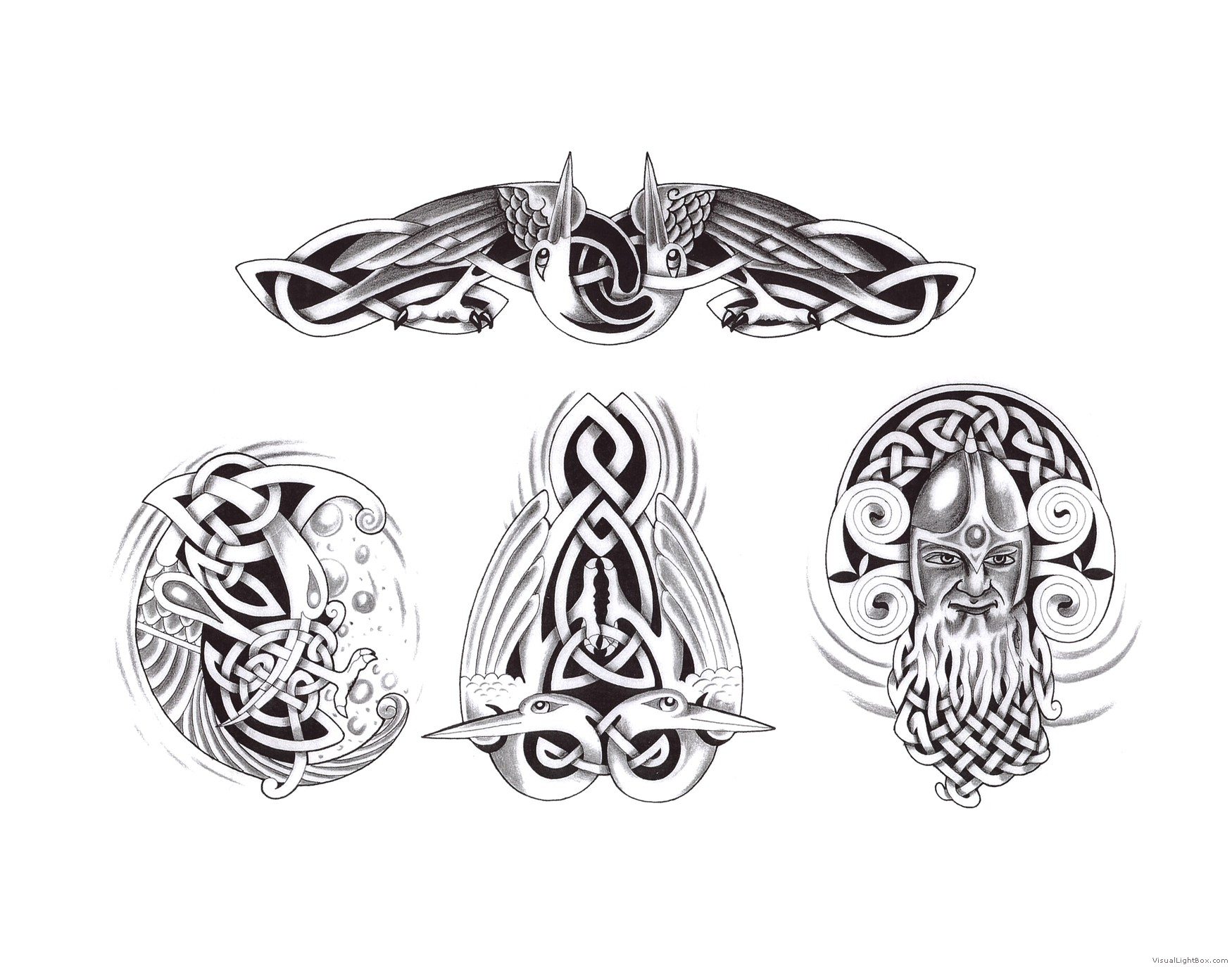 tatouage lettre a celtique