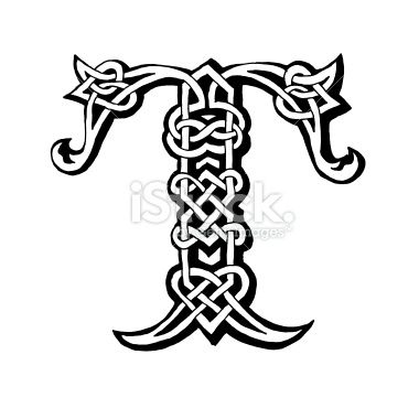 tatouage lettre a celtique