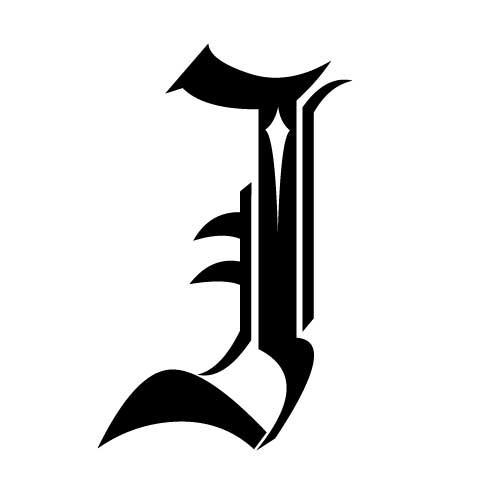tatouage lettre gothique j