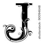 tatouage lettre j tribal