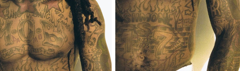 tatouage lil wayne ventre