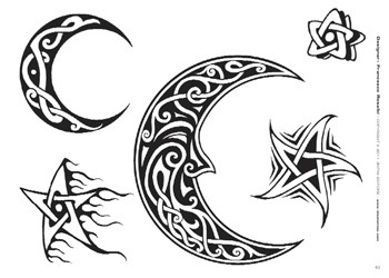 tatouage lune celtique