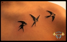tatouage mini hirondelle