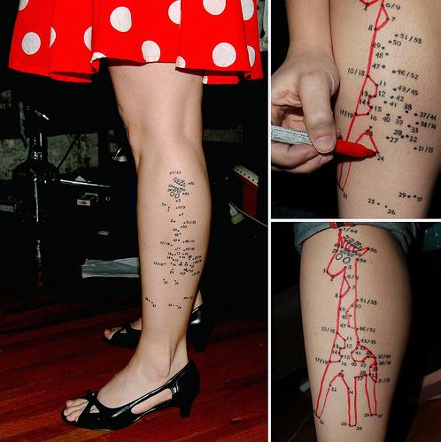 tatouage mollet poil